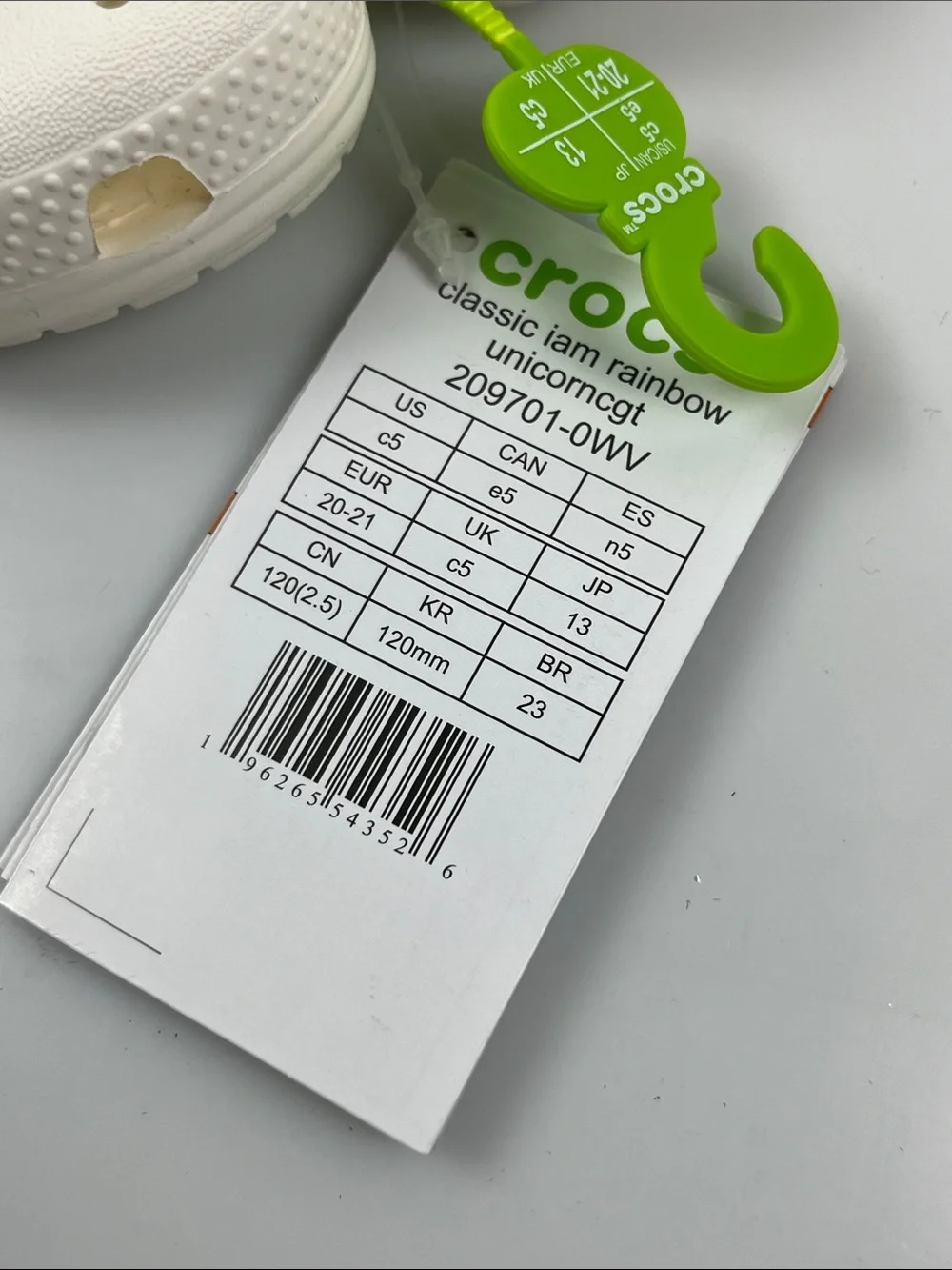 Crocs Classic Ian Rainbow Unicorn Baby Size C5 NEW